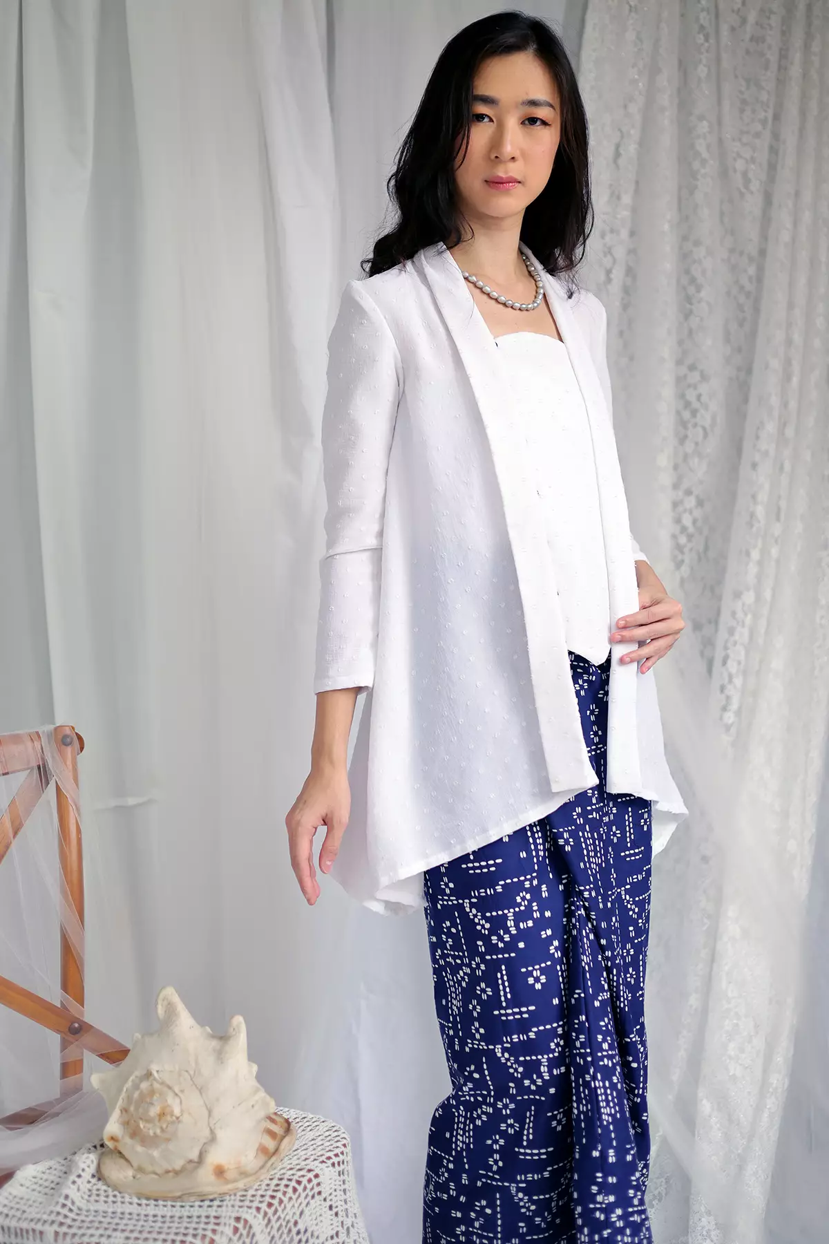 Adinda Bening Embun Kebaya Panjang Asymetris Baju Kurung Kebaya Raya