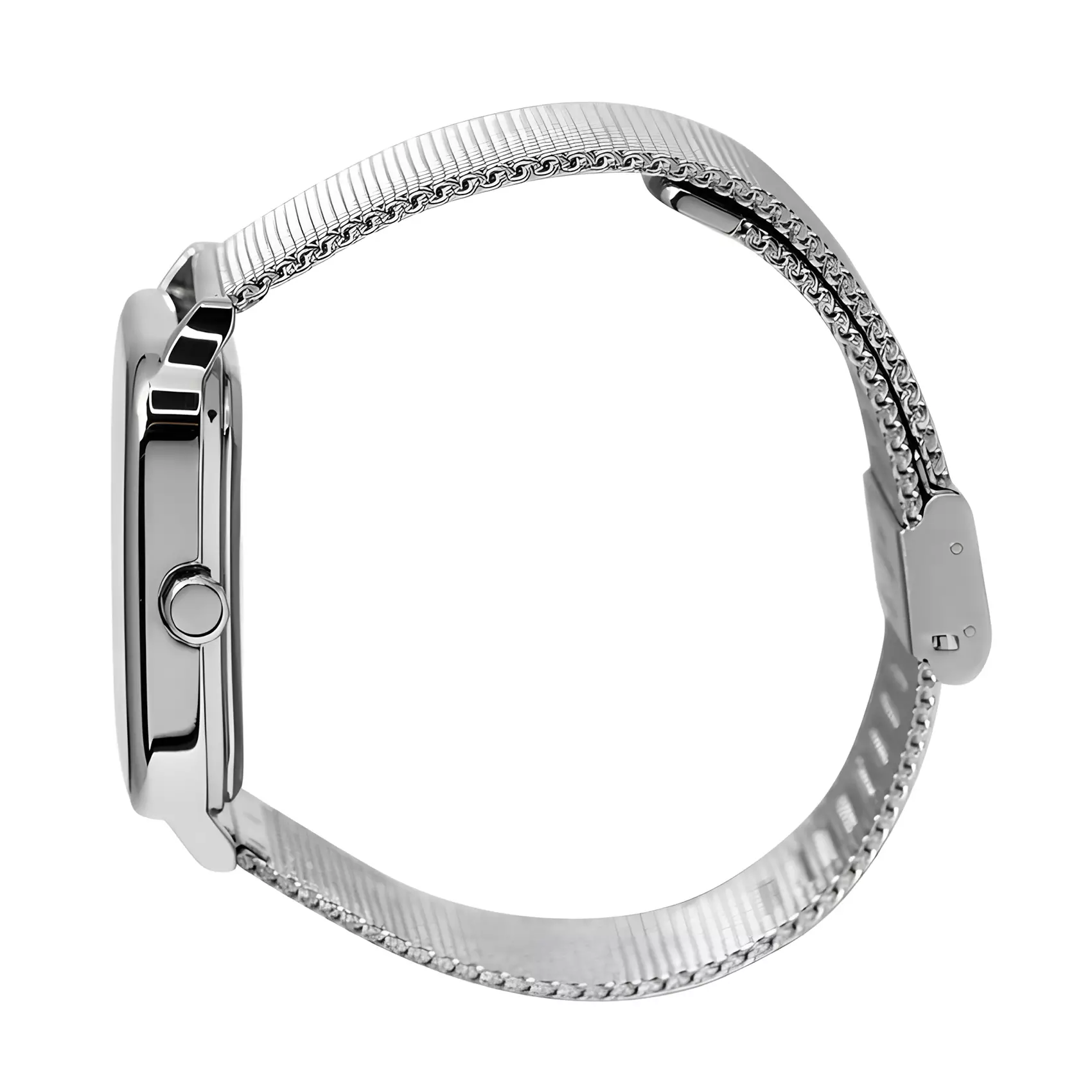 Casio - Jam Tangan Chronograph Wanita - Silver Pink - Mesh Band Stainless Steel - MTP-M306M-4AV