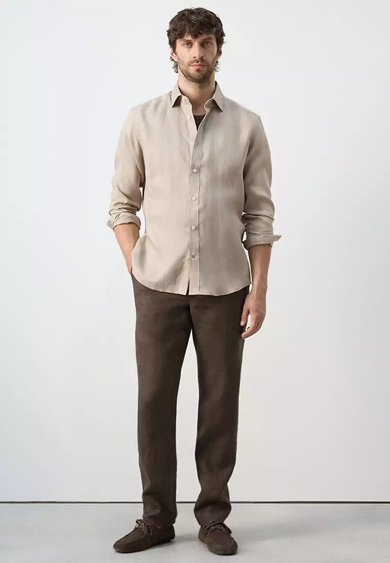 Regular-Fit 100% Linen Shirt