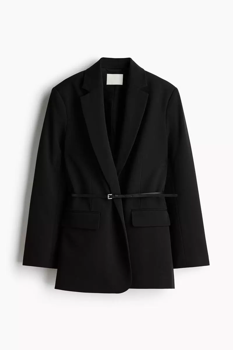Belted blazer