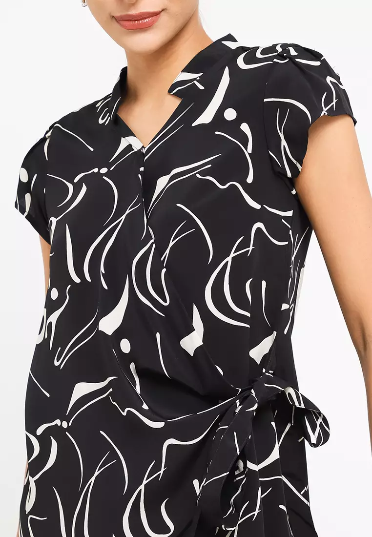 Nysa Blouse In Black Print