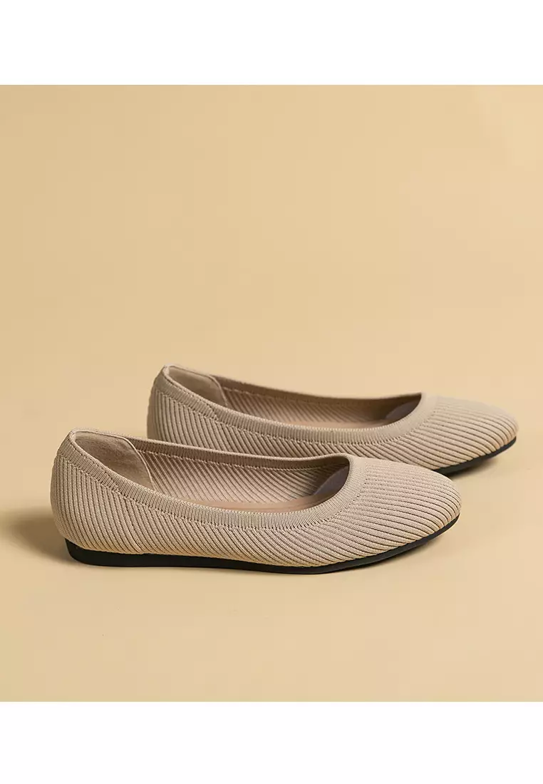 Round-toe Fly Knit‌ Flat Shoes TJ-Y2