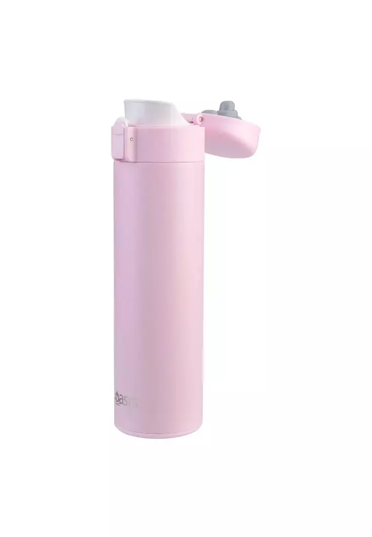 Oasis Stainless Steel Flip-Top With Lock Vacuum Flask 480ML - Pink Lemonade