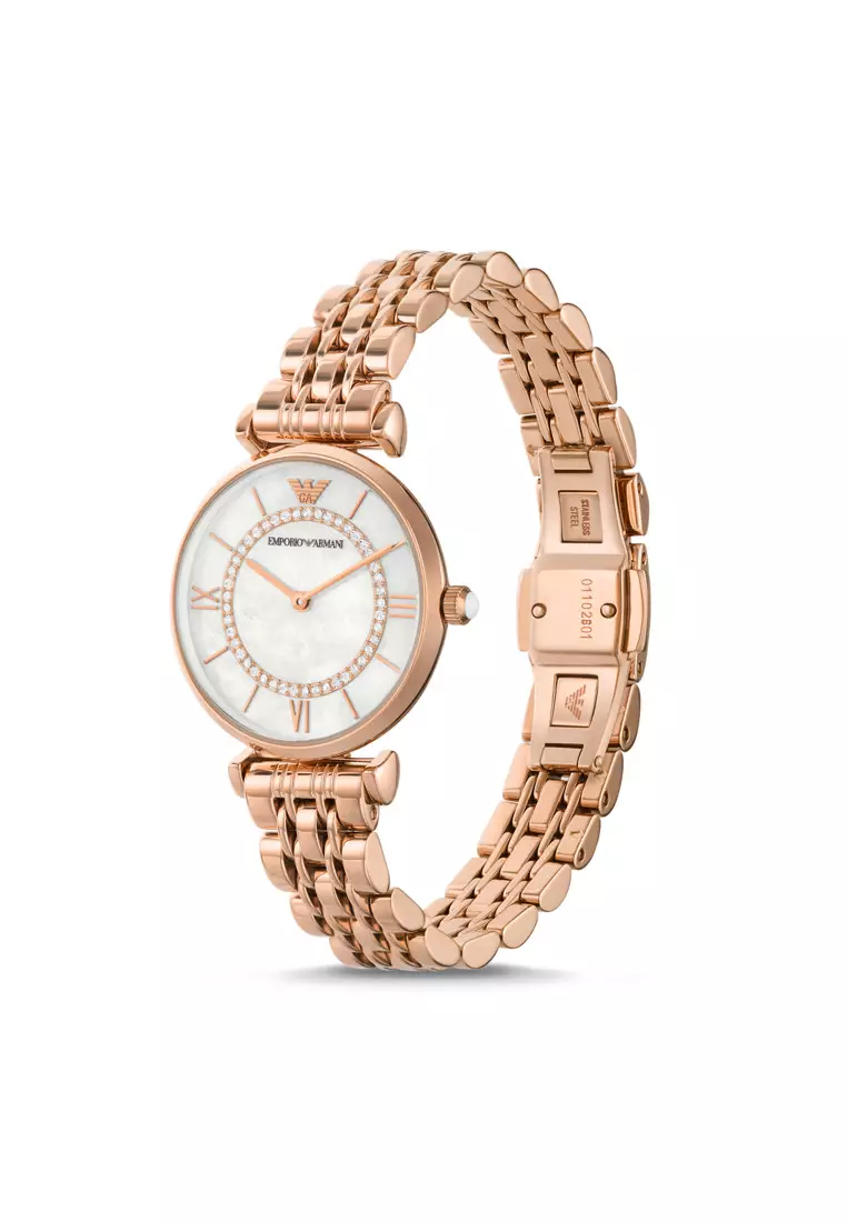 Emporio Armani Emporio Armani Women s Two Hand Rose Gold Tone