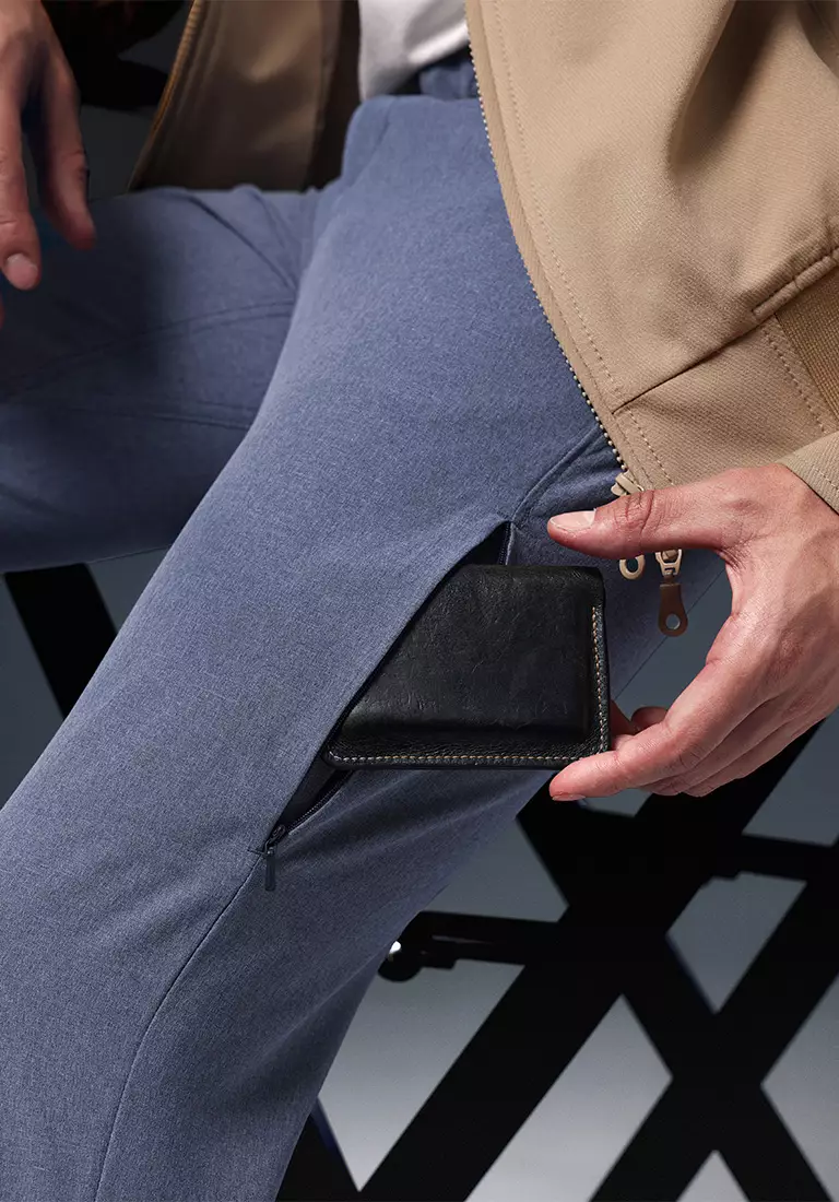 JOBB x MACK WELDON Radius Celana Panjang Pria Straight Fit Navy Heather