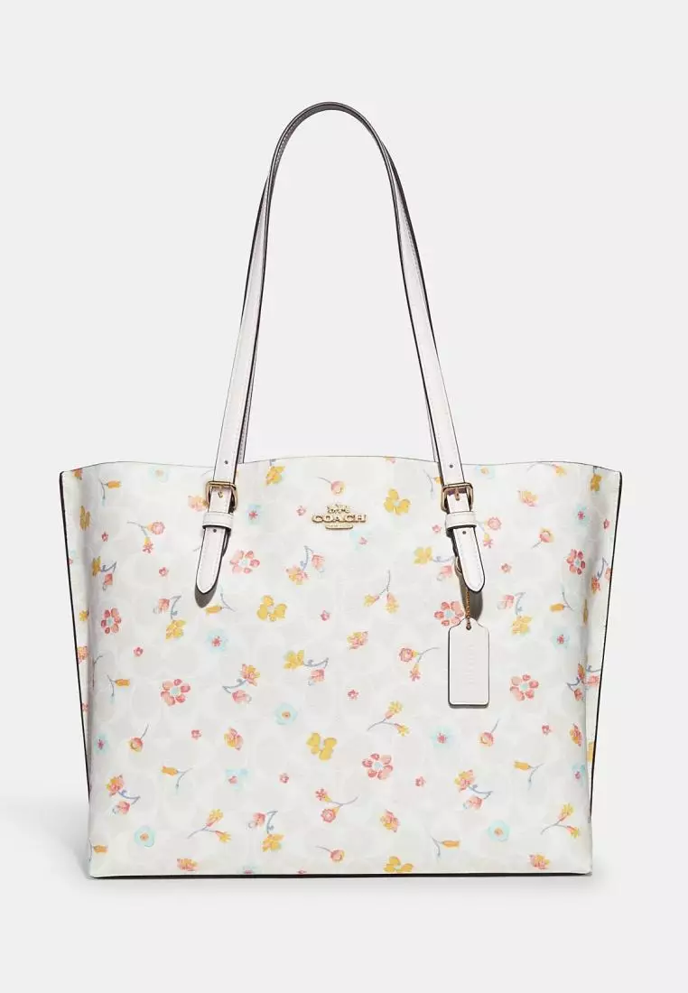 Coach tote bag floral sales