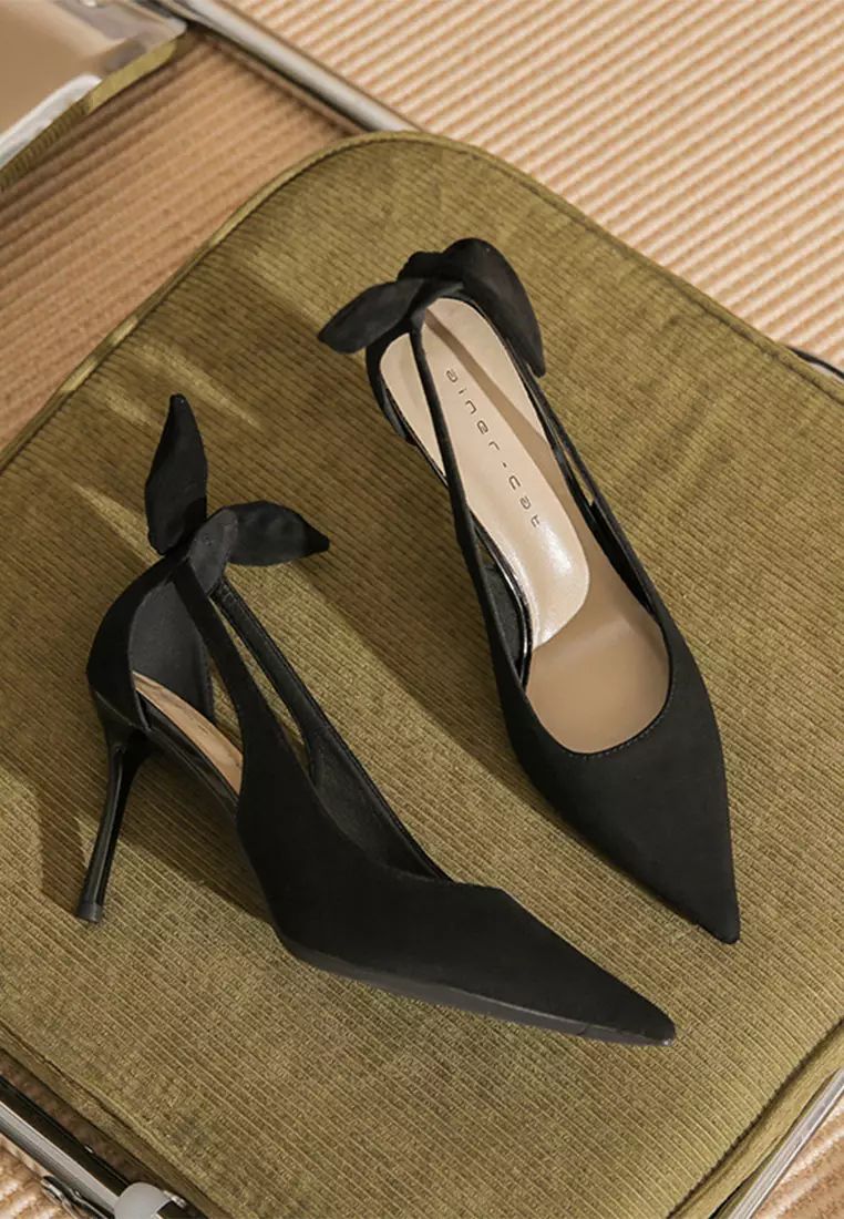 8CM Rabbit Ear Suede High Heels IF8835