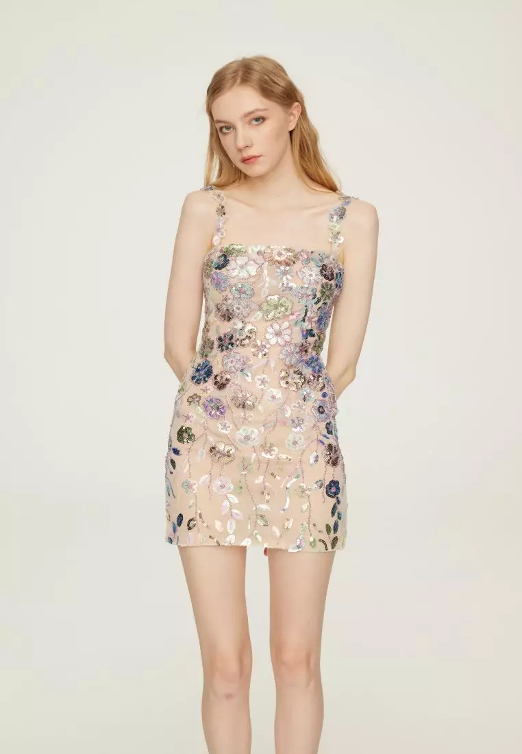 Buy G I O R G I A Tully Mini Dress in Floral Sequin 2024 Online