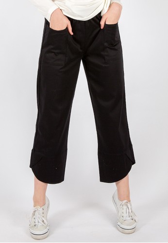 #Markamarie black Basic Wide Pants by YOURS TRULY 9ACD2AAAC30D64GS_1