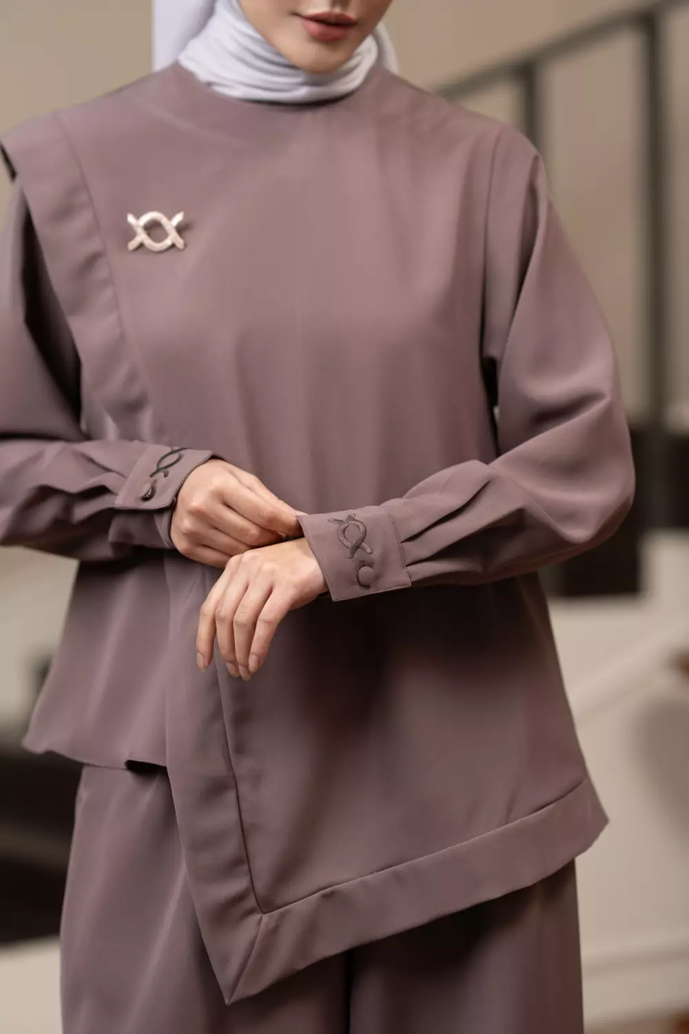 Klamby - Crestella Blouse & Pants Set Pulmwood