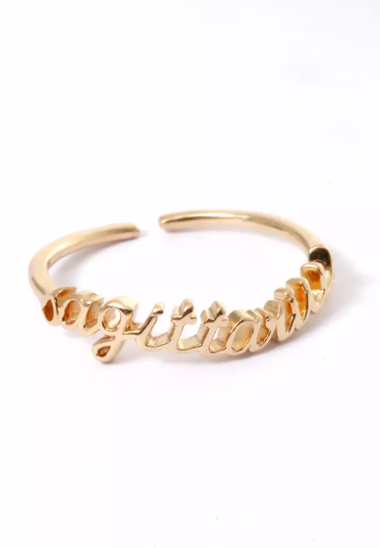 Ring Casual Rasi Bintang Perhiasan Aksesoris Fashion Wanita Gold - Sagitarius