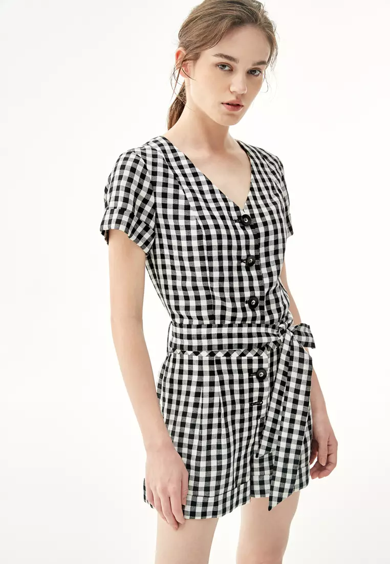 Checkerboard best sale jumpsuit shorts