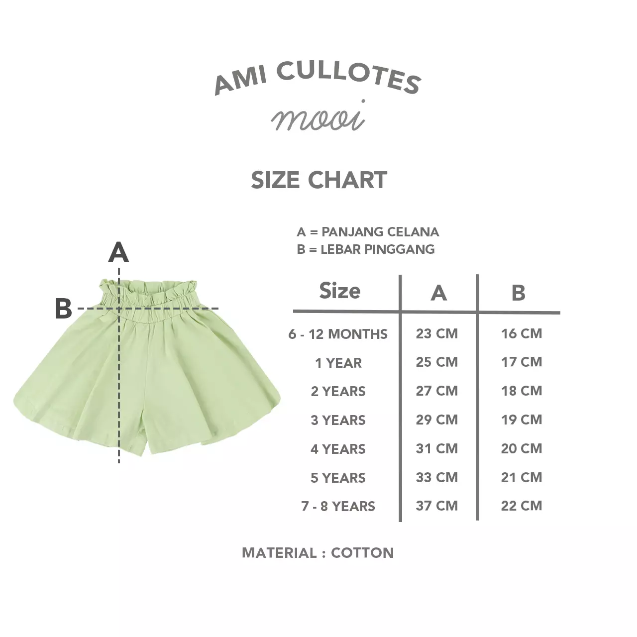 Mooi Celana Pendek Anak Perempuan Ami Cullotes Pants - Coral Flower