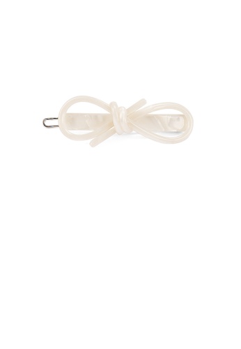 Glamorousky white Simple and Fashion White Ribbon Hair Clip 5B11BAC6AAB216GS_1