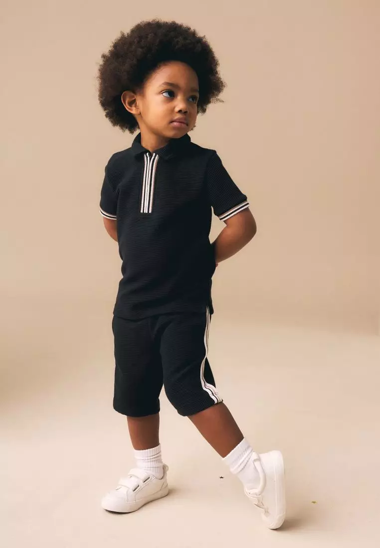 Short Sleeve Polo Shirt And Shorts Set