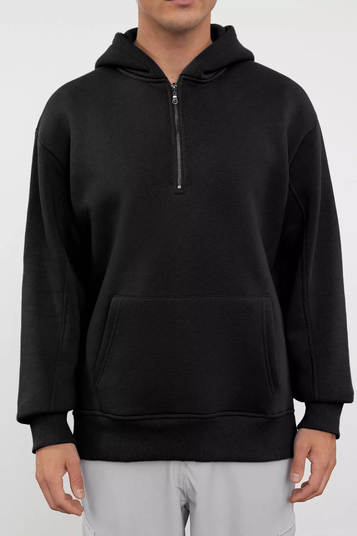 Basic Half-ZIpper Hoodie