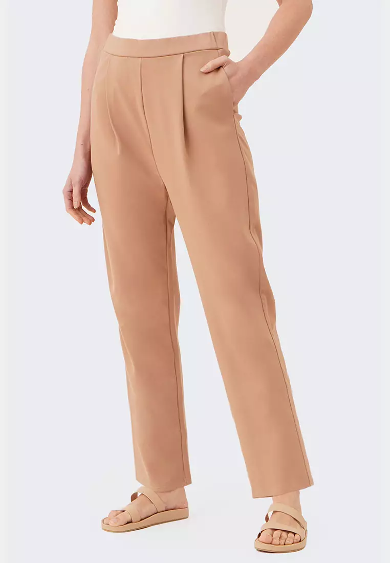 Buy Bocu Women's Cozy Front Pleat Barrel Pants 2024 Online