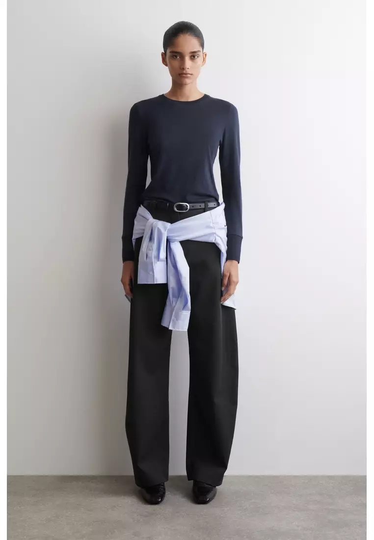 COTTON-JERSEY LONG-SLEEVED TOP