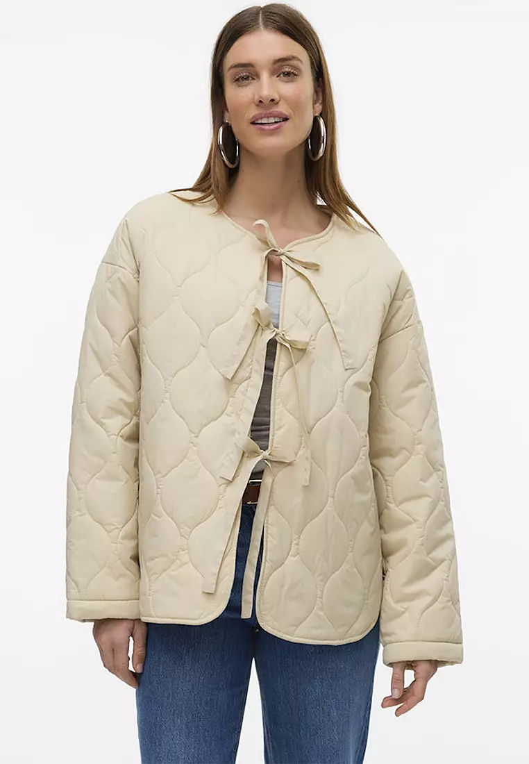 Buy Vero Moda Long Sleeves Quilted Tie Jacket 2025 Online ZALORA