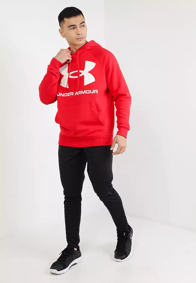 Under armour big logo hoodie camo hot sale