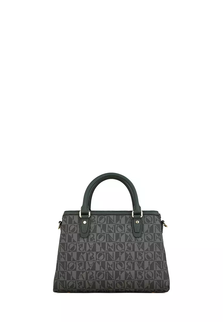Bonia Monogram Medium Satchel Bag