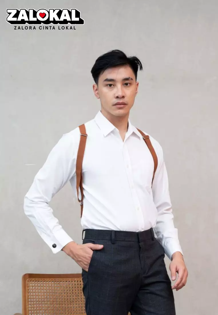 Houseofcuff Suspender Besar Heavy Duty Hook Model X Coklat