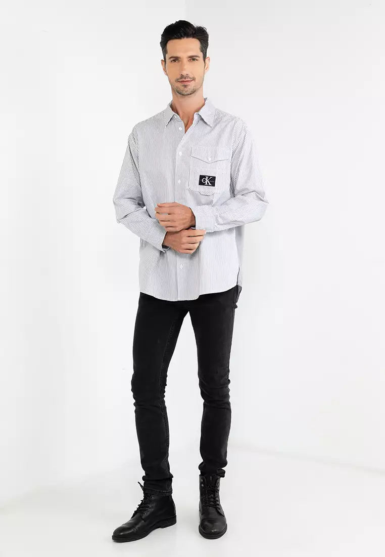 Calvin klein striped jeans hot sale