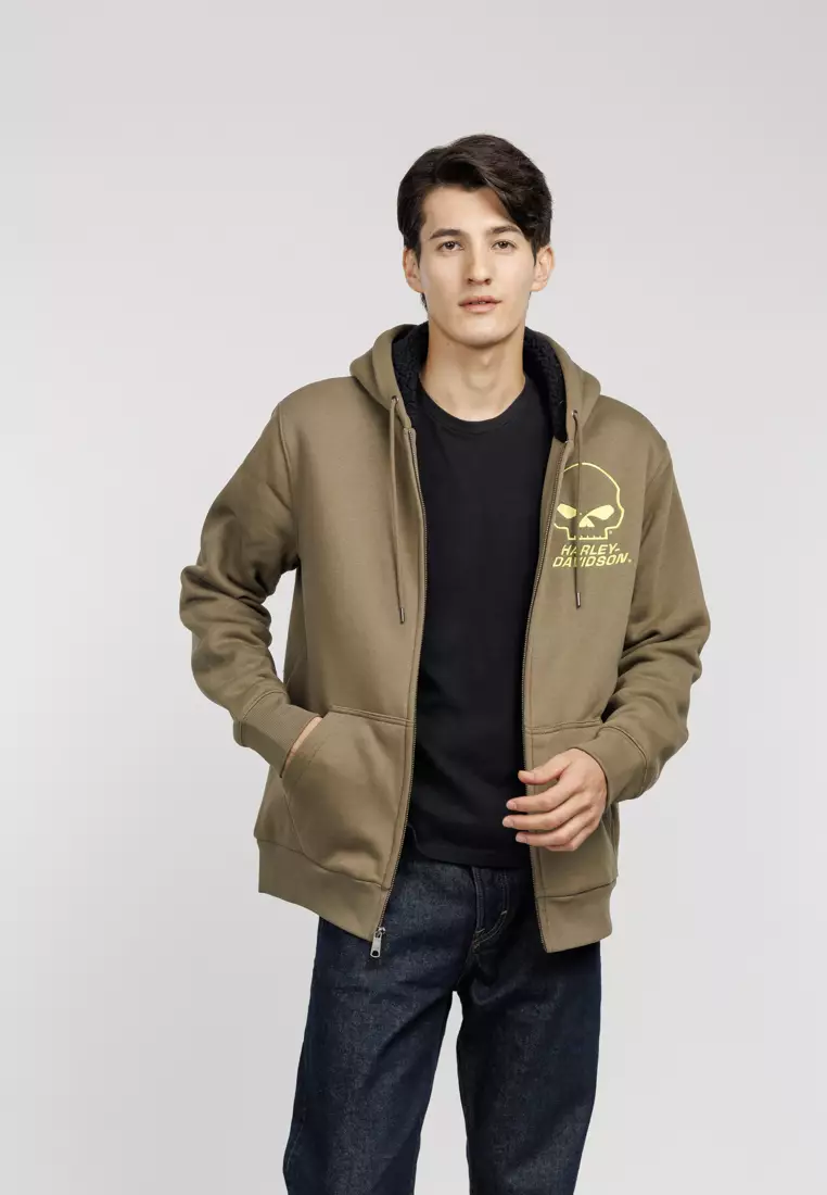 Buy Harley-Davidson HD Willie G™ Skull Sherpa Zip-Up Hoodie