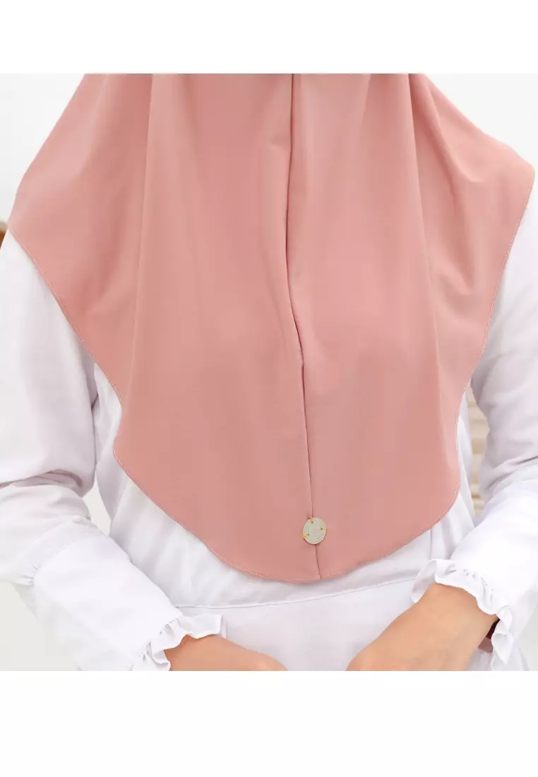 Hijab Jilbab Instan Bergo Super Jersey Cool Tech Wanita Dusty Pink