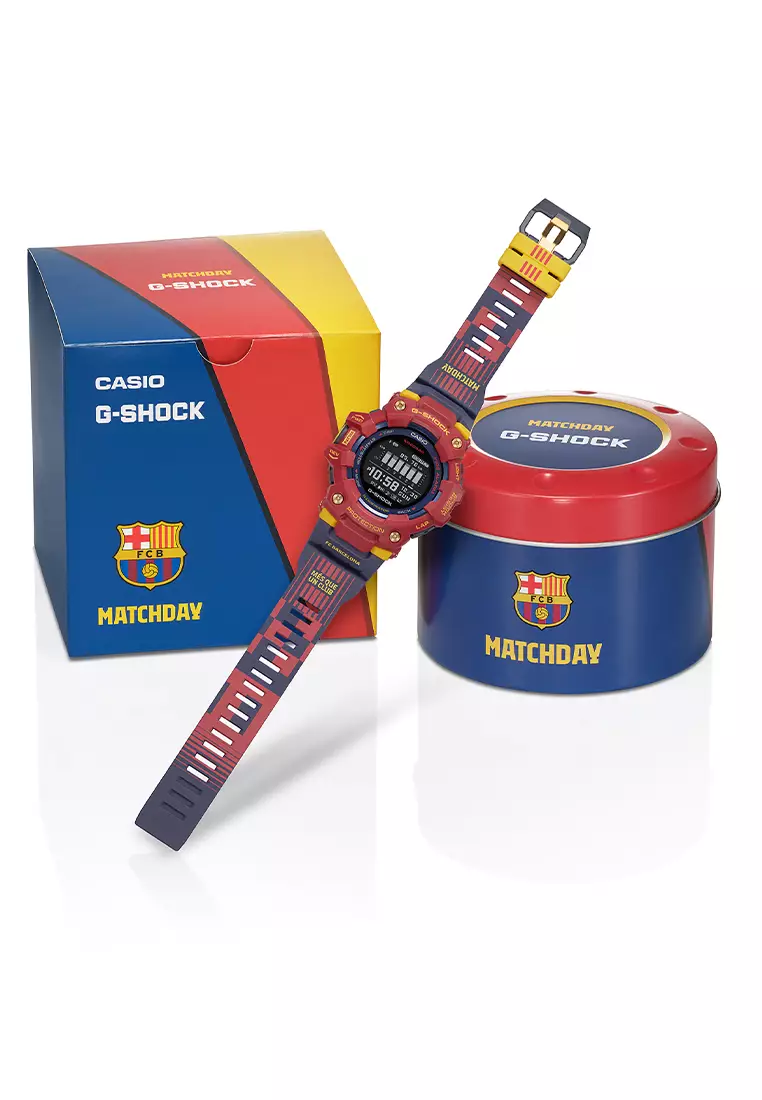 Casio G-Shock Limited Barcelona - Jam Tangan Digital Pria - Resin Strap - GBD-100BAR-4DR