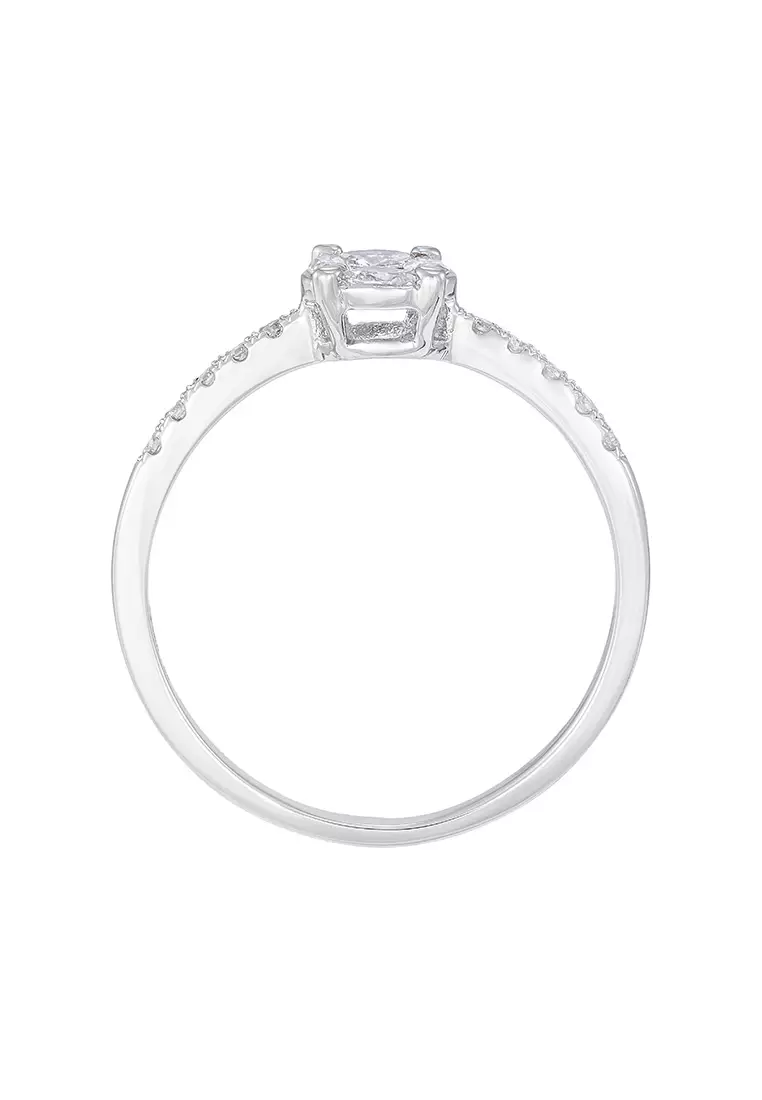 HABIB Empress | Marquise and Princess Cut and Diamond Ring in 750/18K White Gold 264270622