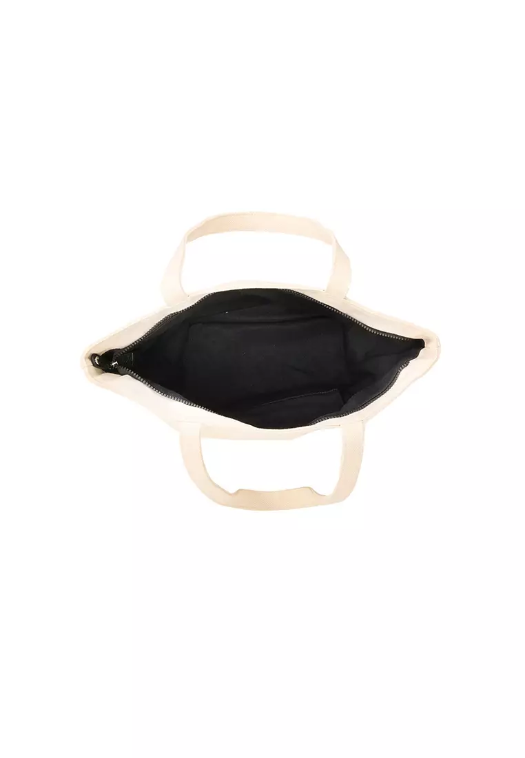 Karl Lagerfeld Cannes Canvas Tote - Duo Natural Black