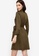 ZALORA WORK green Lapel Wrapped Midi Dress 67141AA5EE7A1CGS_2