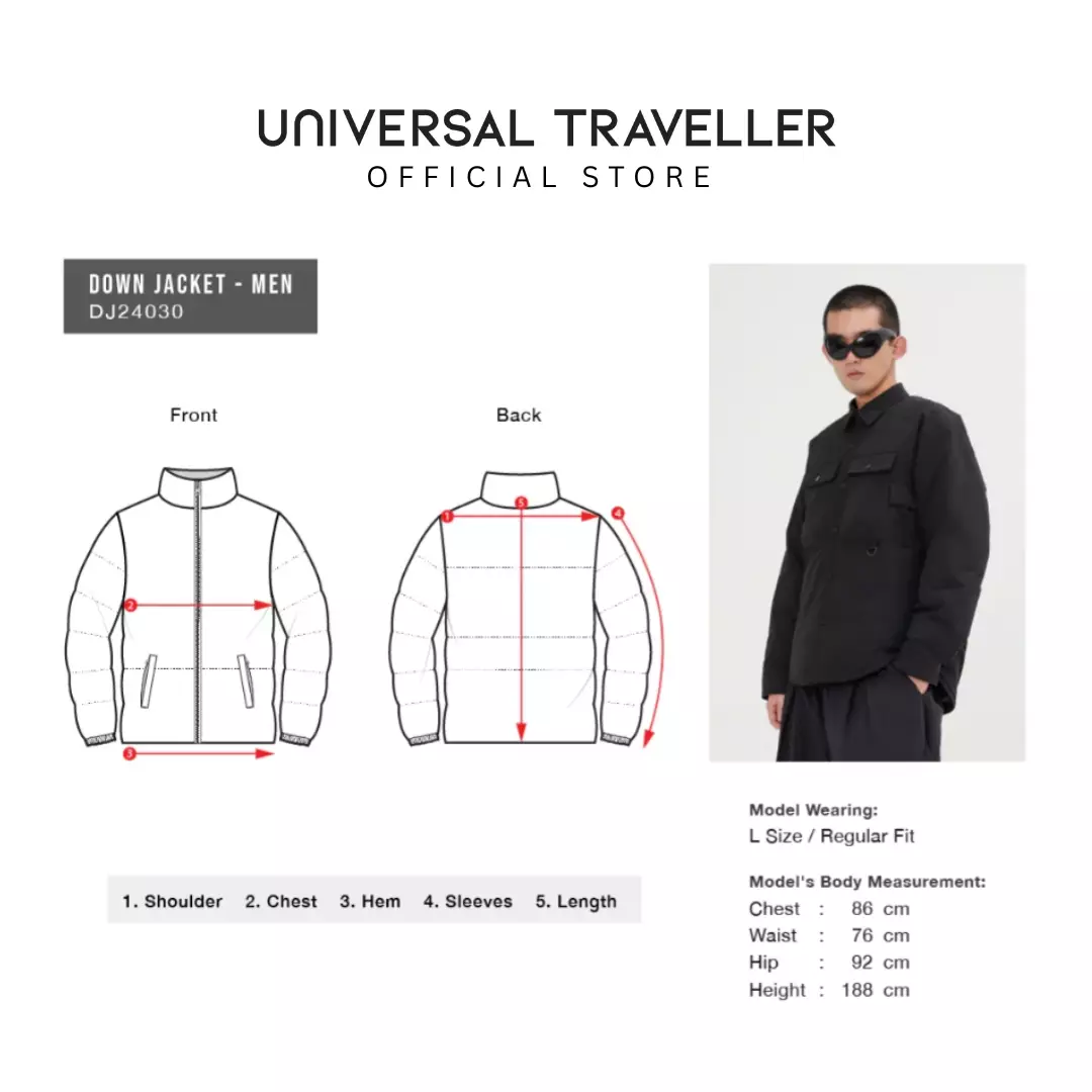 Universal Traveller UNIQUE FUSION SHIRT DOWN JACKET DJ24030