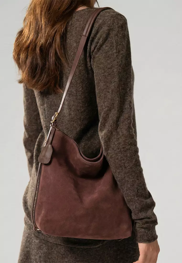 [Limited] DON Shoulder Bag - Suede Coconut Shell