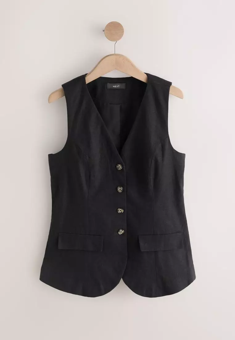 Linen Blend Waistcoat