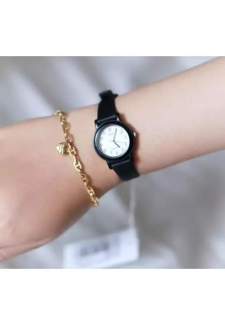 Women's Analog Watch LQ-139BMV-1BL Mini size Black Resin Band Ladies Watch