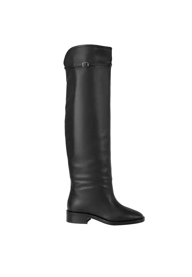 Discount on Beracamy  shoes - SKU: Beracamy Block Heel Knee Boot - Noir