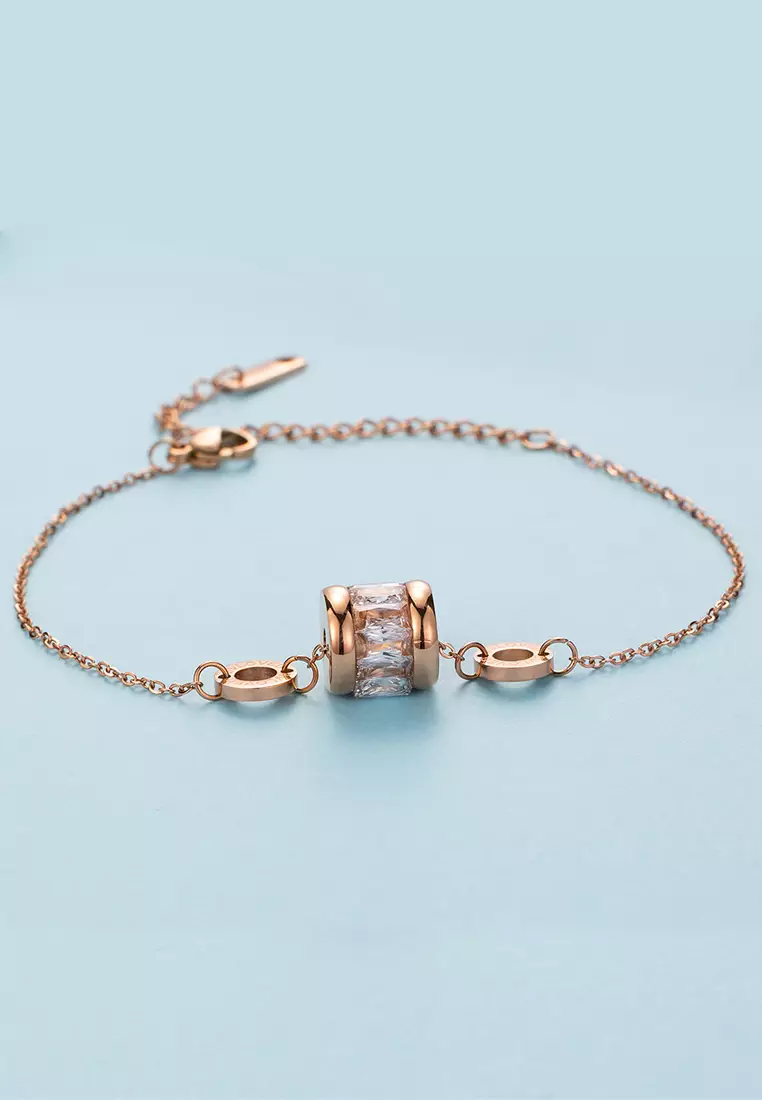 Minimalist BVLOVED Clear Crystal Charm Bracelet