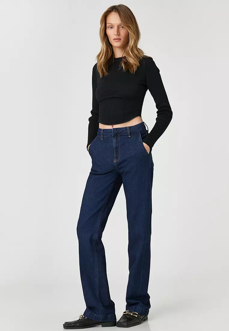 Corset Crop Ribbed Sleeves Sweater