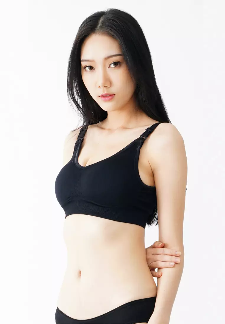 Black Maternity Nursing Bra