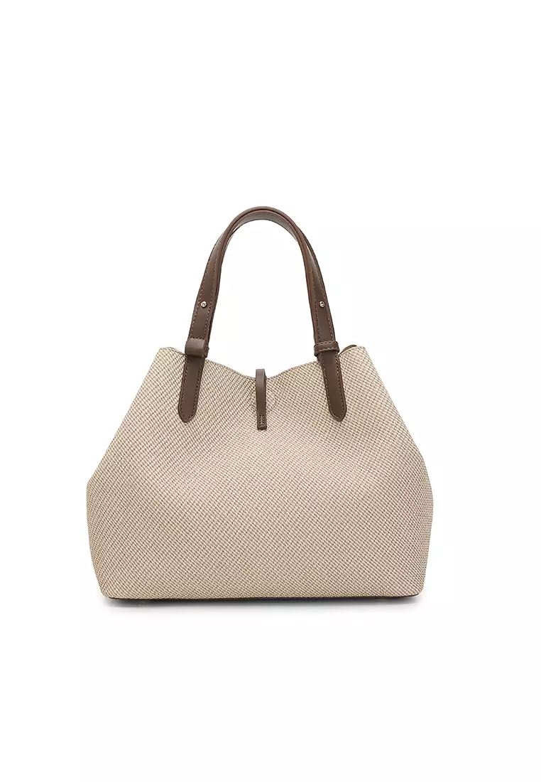 Women's Top Handle Bag / Sling Bag / Crossbody Bag / Shoulder Bag - Khaki / Coffee