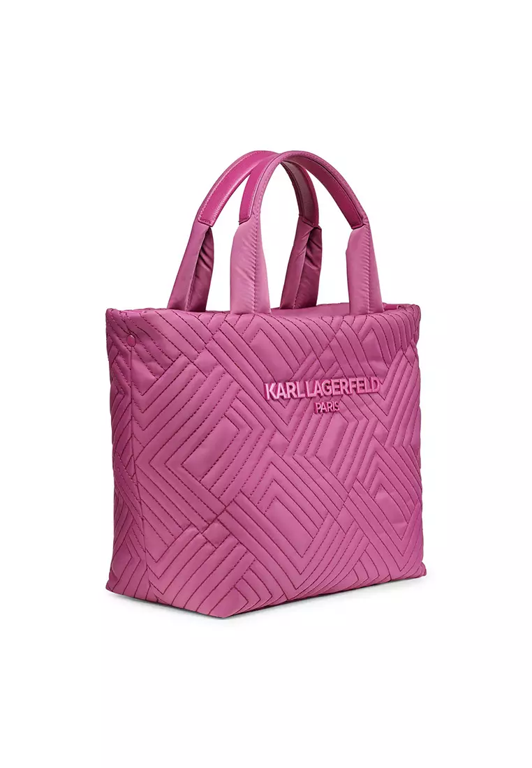 Karl Lagerfeld Voyage Small Nylon Tote - Pink