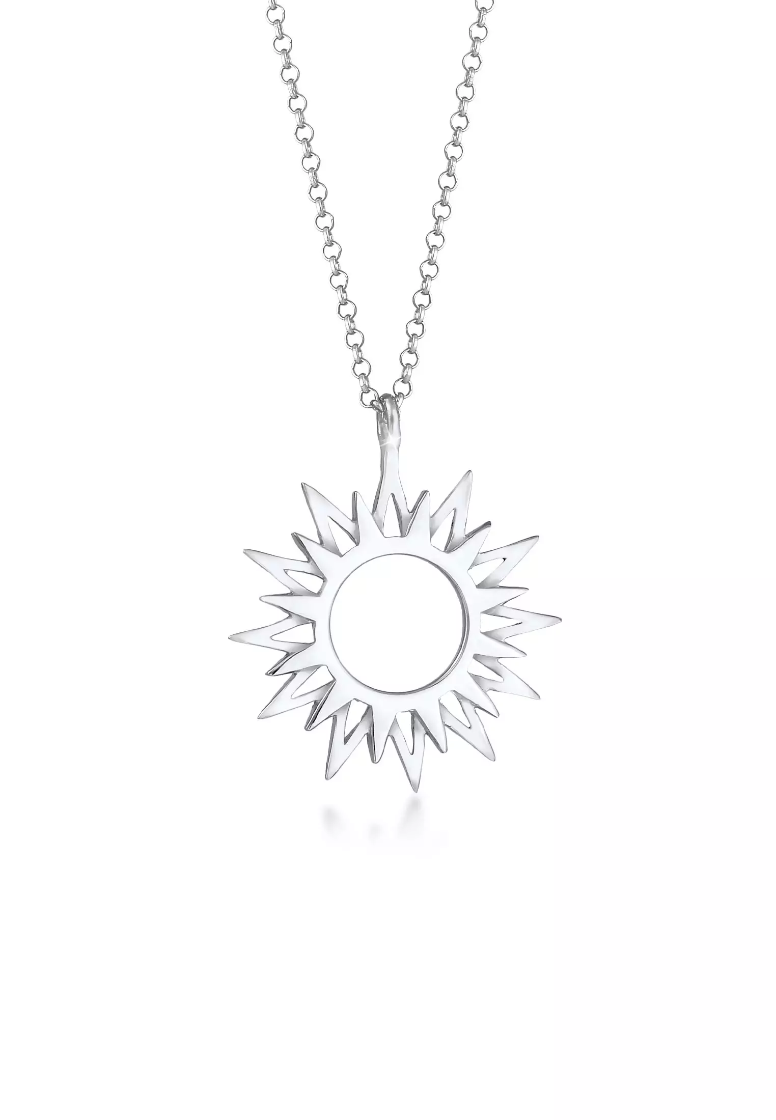 White gold hotsell sun necklace