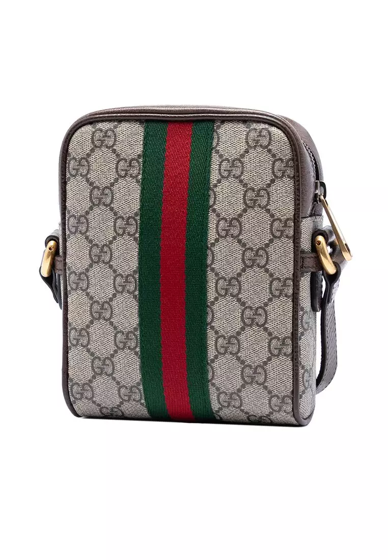 Pre-Loved Gucci Mini Gg Supreme Web Ophidia Crossbody