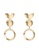 A-Excellence gold Gold Plated Open Design Earrings with Hoop 8BE81ACF759246GS_1