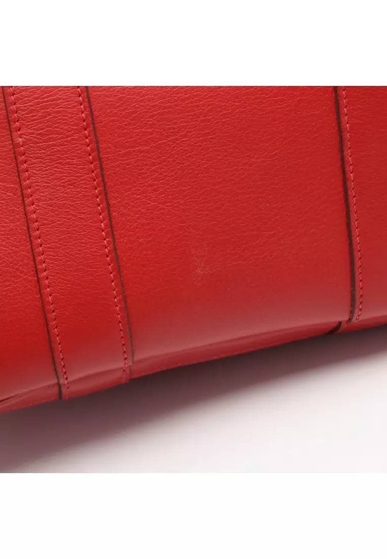 Pre-Loved Hermès Garden Twilly TPM Vermilion Handbag tote bag Veau Swift Red silver hardware □J carved stamp