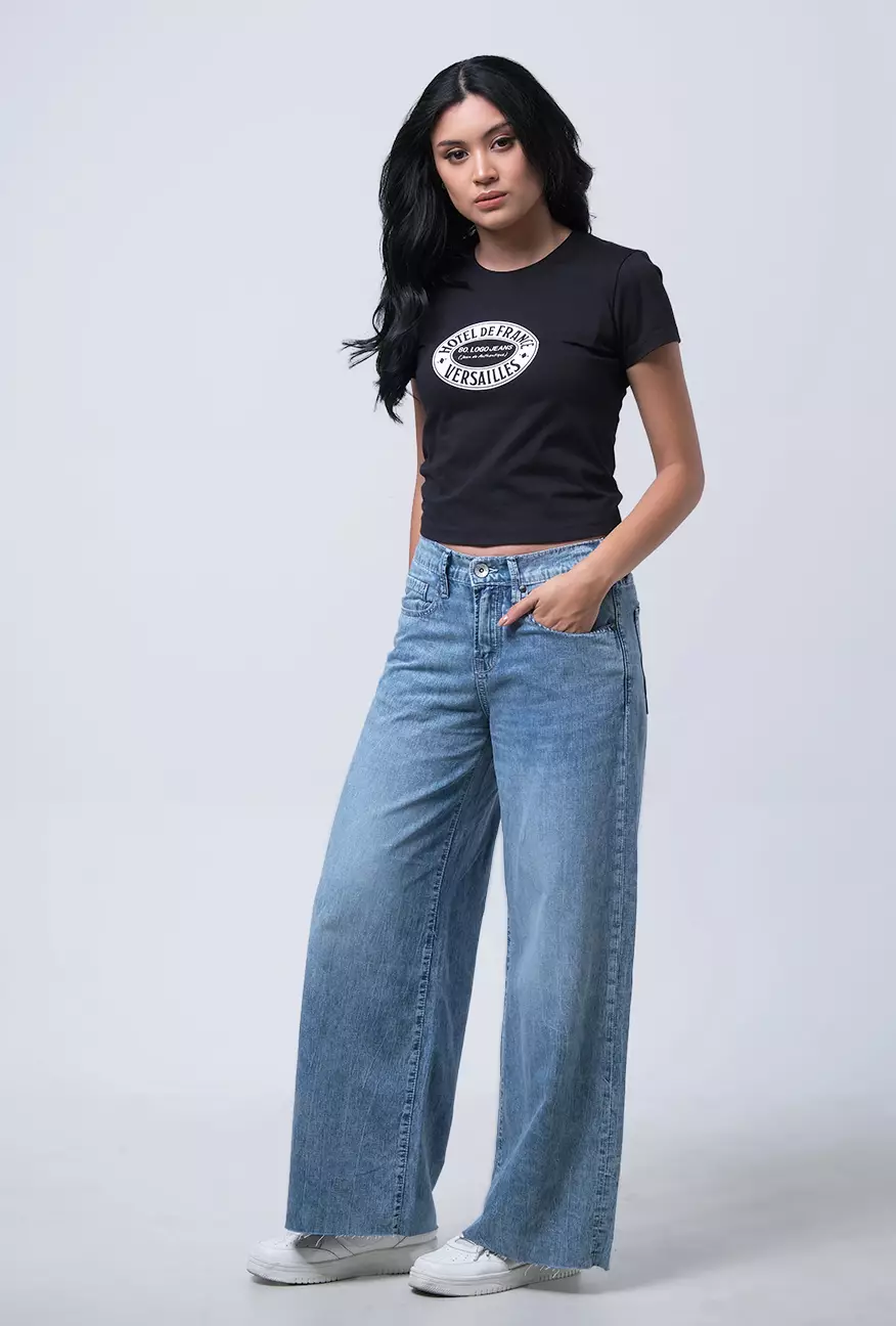 Kaos Wanita Baby Tee Elina Black