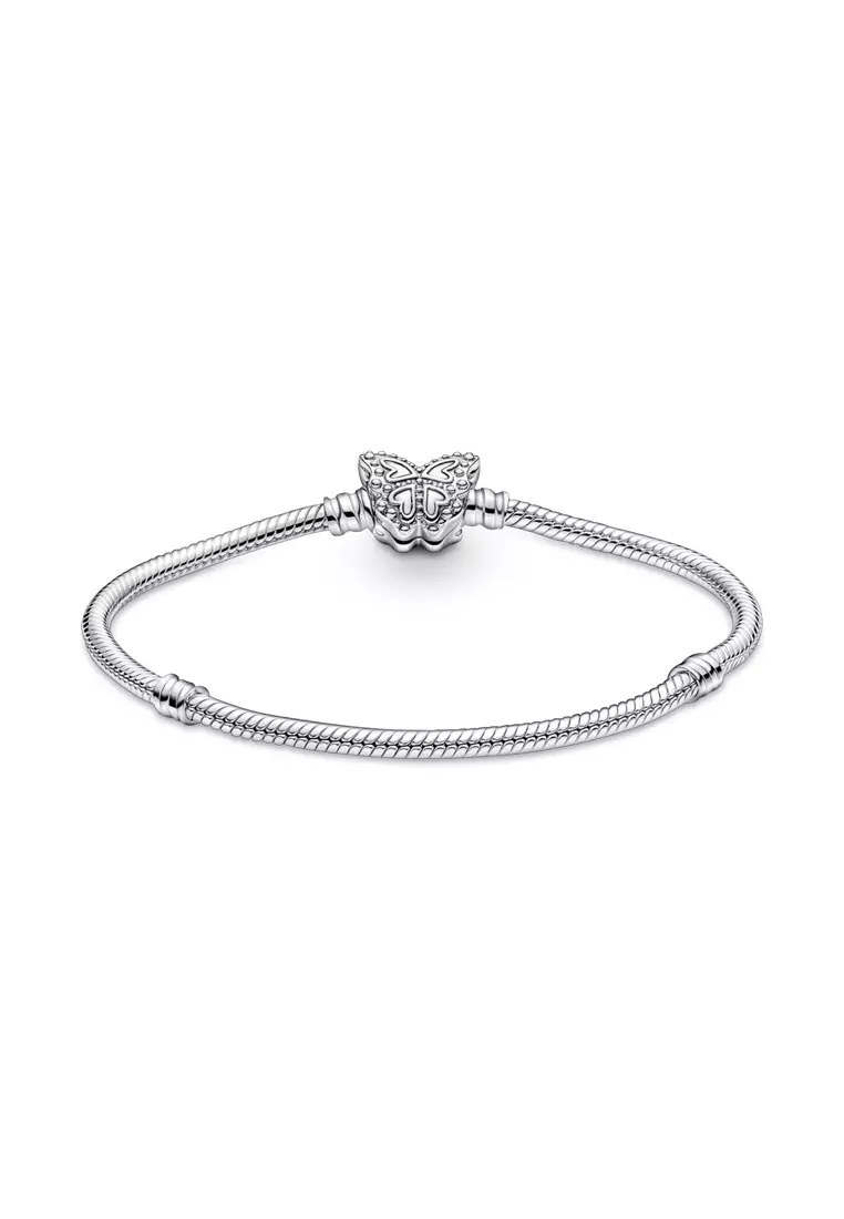 Pandora Moments Butterfly Clasp Snake Chain Bracelet