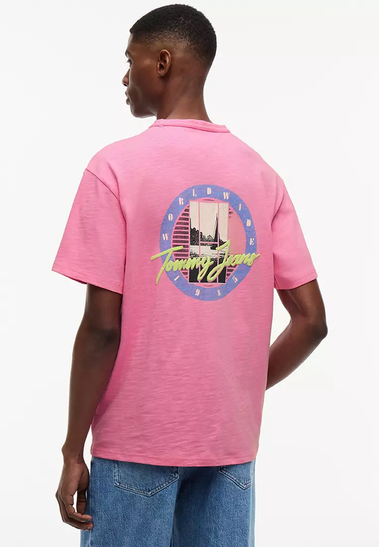 Buy Tommy Hilfiger Back Graphic Textured Relaxed T-Shirt - Tommy